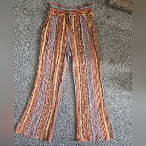 Kingston Bohemian Orange Striped Women's Pants
